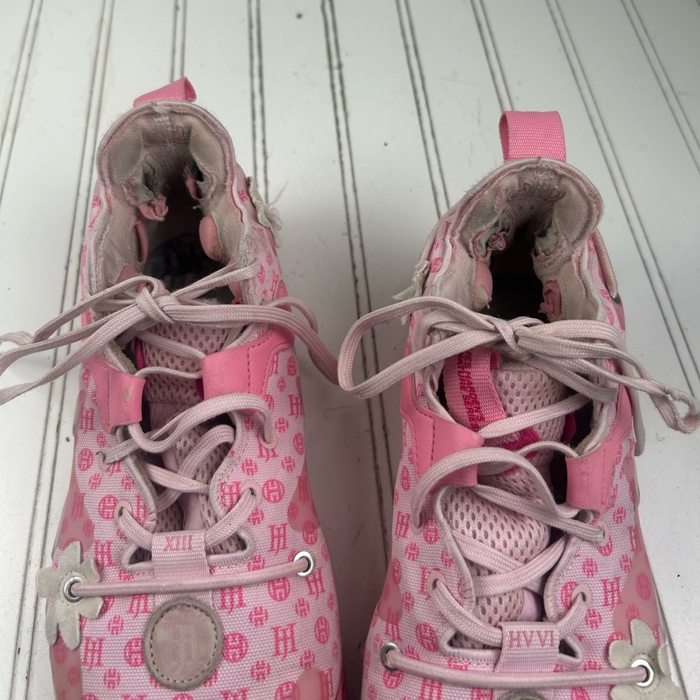 Adidas Harden Vol. 6 Pink Monogram Basketball Shoes Women’s Size 7 retail $200 - Picture 8 of 12